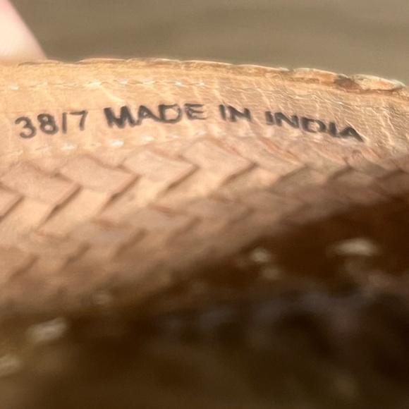 Anthropologie Salt + Umber Lily Handwoven Leather Women's Mules Sz 7 - Picture 9 of 9